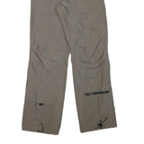 CLOCKHOUSE Mens Polyester Blend Beige Relaxed Straight Trousers W26 L31 Casual