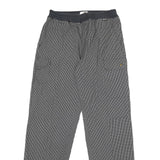 MOLINER Mens Cotton Blend Black & White Regular Fit Drawstring Trousers W30 L34