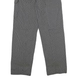 MOLINER Mens Cotton Blend Black & White Regular Fit Drawstring Trousers W30 L34