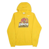 NIKE Mens Yellow Dinos University Of Calgary Pullover Hoodie M Cotton Casual