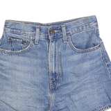 LEVI'S Womens Denim Blue Cotton Shorts XS W24 High Waist Casual Summer