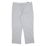 POLO RALPH LAUREN Mens Cotton Blend White Regular Straight Trousers W36 L28