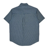 Chaps Ralph Lauren Checked Short Sleeve Shirt - Large Blue Cotton Blend