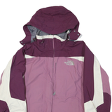 THE NORTH FACE Womens Purple & Cream Zip Jacket S Polyester Blend Outdoor Shell