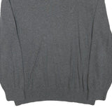 NAUTICA Mens Grey Cotton Blend Plain V-Neck Basic Knit Jumper L Casual Classic