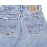 ZENA JEANS Womens Denim Blue Casual Shorts S W28 Cotton Button Closure