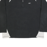 REEBOK Womens Black & White Classic Jacket 2XL Polyester Zip Long Sleeve