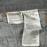 501 Levis Jeans - 32W 30L Grey Cotton