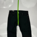Levis 501 Jeans - 35W 30L Black Cotton