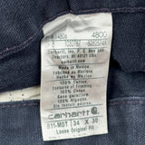 Carhartt Carpenter Trousers - 34W 30L Black Cotton