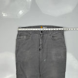 Carhartt Double Knee Carpenter Trousers - 36W 30L Grey Cotton