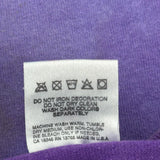 Fruit Of The Loom Single Stitch T-Shirt - Large Purple Cotton