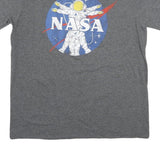 FIFTH SUN Mens Grey NASA Graphic T-Shirt L Short Sleeve Crew Neck Cotton Blend