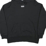 ADIDAS Womens Black Hoodie UK 10 Cotton Blend Casual Pullover Sweatshirt