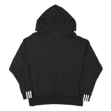 ADIDAS Womens Black Hoodie UK 10 Cotton Blend Casual Pullover Sweatshirt