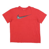 NIKE Mens Red Graphic T-Shirt 2XL Short Sleeve Crew Neck Casual Sportswear