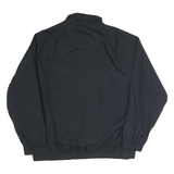 HOLLOWAY Mens Black Nylon Track Jacket L Zip Plain Casual Sportswear