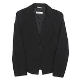 MARELLA Womens Black Wool Blend Blazer Jacket UK 10 Classic Tailored Button