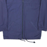 TRUE COLOURS Mens Navy Blue Jacket M Polyester Blend Zip Regular Fit Plain