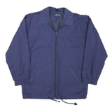 TRUE COLOURS Mens Navy Blue Jacket M Polyester Blend Zip Regular Fit Plain
