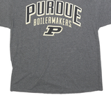 CHAMPION Mens Grey Purdue Boilermakers Graphic T-Shirt L Crew Neck Short Sleeve