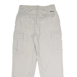 TOMMY JEANS Mens Cotton Beige Regular Straight Cargo Trousers W32 L30 Casual