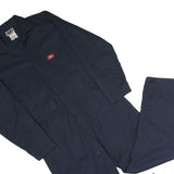 DICKIES Mens Navy Blue Cotton Blend Regular Fit Dungarees L W38 L28 Workwear