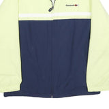 REEBOK Womens Yellow & Navy Zip Up Polyester Jacket UK 12 Sportswear Casual