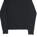 PUMA Mens Black 1/4 Zip S Sweatshirt Cotton Blend Pullover Sportswear