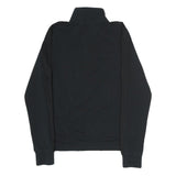 PUMA Mens Black 1/4 Zip S Sweatshirt Cotton Blend Pullover Sportswear