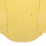TOMMY HILFIGER Mens Yellow Shirt L Cotton Blend Classic Button Shirt