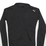 PUMA Womens Black & White Zip Jacket UK 14 Polyester Plain Sportswear Activewear