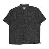 Quiksilver Hawaiian Shirt - XL Gray Cotton