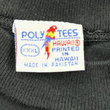 Hawaii Poly Tees Graphic T-Shirt - 3XL Black Cotton