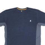 CARHARTT Mens Blue & Grey Modern T-Shirt L Short Sleeve Crew Neck Cotton Blend