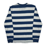 Tommy Hilfiger Striped Long Sleeve T-Shirt - Large Blue Cotton