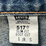 517 Levis Boot Cut Jeans - 24W 29L Blue Cotton