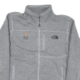 THE NORTH FACE Mens Grey Zip Jacket L Polyester Blend Plain Casual Outdoor Warm