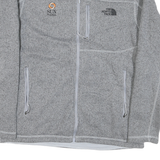THE NORTH FACE Mens Grey Zip Jacket L Polyester Blend Plain Casual Outdoor Warm