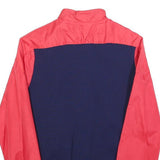 Womens Red & Navy Plain Polyester Blend Jacket S Zip Casual Lightweight