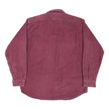 CABELAS Mens Maroon Cotton Blend Shirt L Button Pocket Casual Outdoor