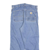 CARHARTT Mens Jeans Blue Relaxed Straight Denim Light W32 L27 Workwear Zip
