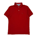 Tommy Hilfiger Polo Shirt - Medium Red Cotton