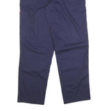 TCP Mens Cotton Blend Navy Relaxed Zip Trousers W32 L32 Casual Workwear