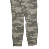H&M Womens Cotton Blend Slim Camouflage Tapered Trousers W30 L28 Fashion Casual