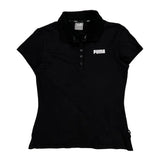 Puma Polo Shirt - Small Black Cotton