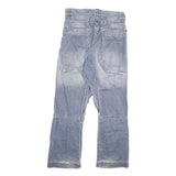 Womens Light Blue Relaxed Straight Denim Cotton Blend Jeans W29 L30 Patchwork