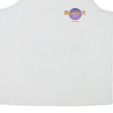 HARD ROCK CAFE Mens White Atlanta T-Shirt L Sleeveless Cotton Blend Vest