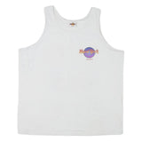 HARD ROCK CAFE Mens White Atlanta T-Shirt L Sleeveless Cotton Blend Vest