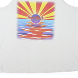 HARD ROCK CAFE Mens White Atlanta T-Shirt L Sleeveless Cotton Blend Vest